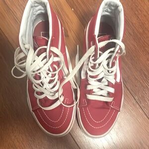 Red High Top Old Skool Vans